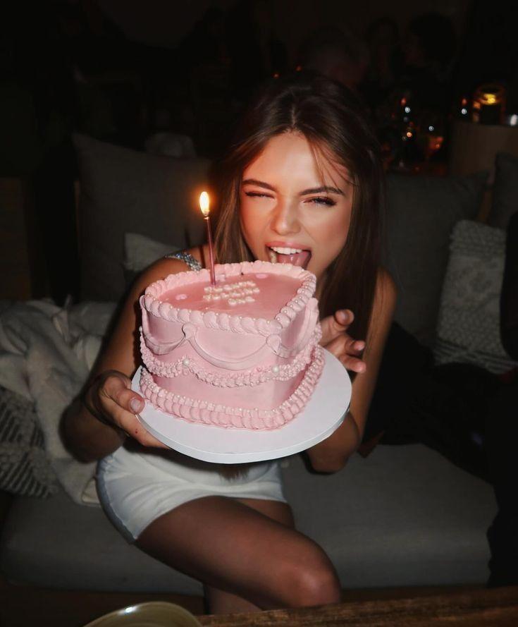 Pink heart cake celebration