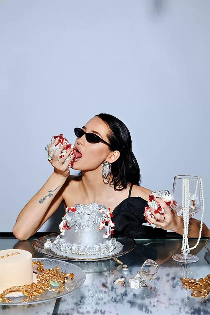 Silver cake editorial